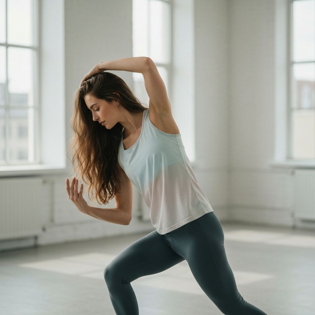 Person practicing movement exercises